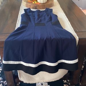 Size 4P Calvin Klein navy blue dress